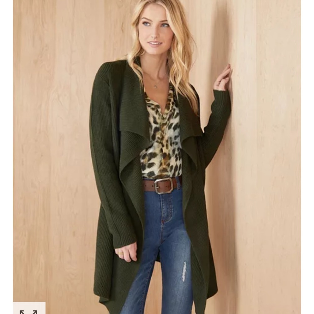 NWT Karen Kane Drape Front Cardigan